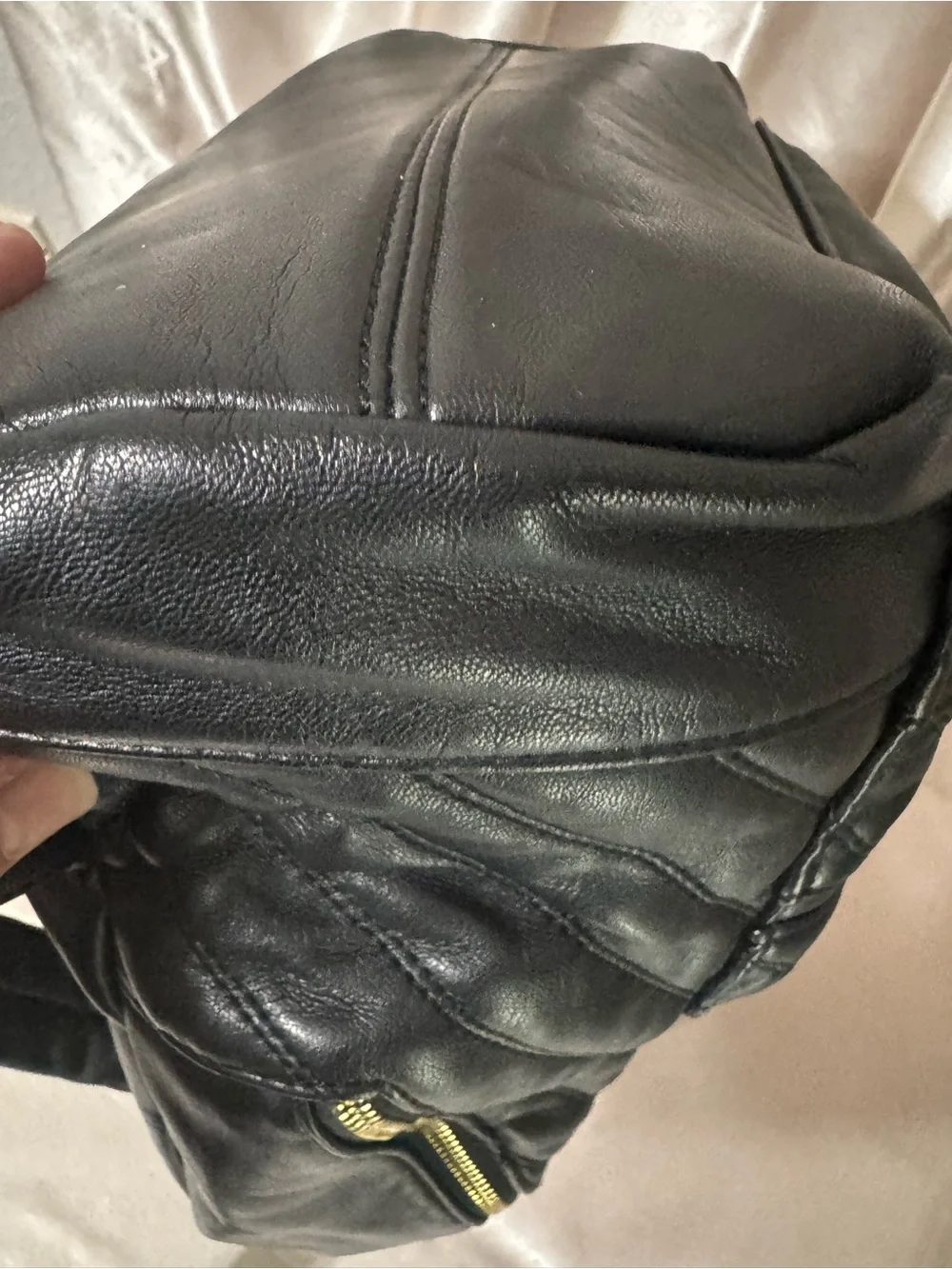 Juicy Couture Black Quilted Backpack with Gold-Tone Accents